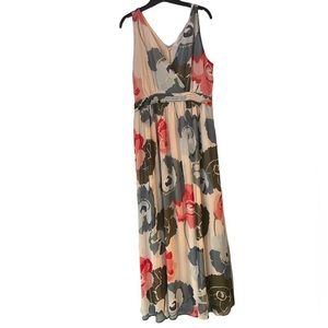 Motherhood Floral Sleeveless Lined Maxi Maternity Dress Size Large